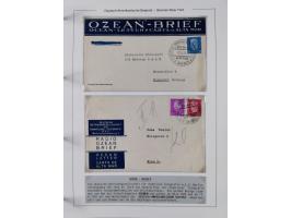 1893/1941, Sammlung “DASP BREMEN-NEW YORK I-X”, Flaggenstempel, &nbsp;“DSP LINIE BREMEN-NEW YORK a-g” und “DASP D. BREMEN” mi