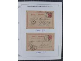 1887/1938, Sammlung “OST-ASIATISCHE HAUPTLINIE” und “OST-ASIATISCHE LINIE” mit ca. 120 Briefen, Karten und GSK, dabei frühe P