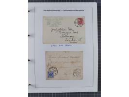 1887/1938, Sammlung “OST-ASIATISCHE HAUPTLINIE” und “OST-ASIATISCHE LINIE” mit ca. 120 Briefen, Karten und GSK, dabei frühe P