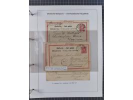 1887/1938, Sammlung “OST-ASIATISCHE HAUPTLINIE” und “OST-ASIATISCHE LINIE” mit ca. 120 Briefen, Karten und GSK, dabei frühe P