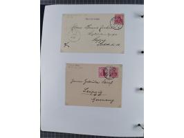 1887/1938, Sammlung “OST-ASIATISCHE HAUPTLINIE” und “OST-ASIATISCHE LINIE” mit ca. 120 Briefen, Karten und GSK, dabei frühe P