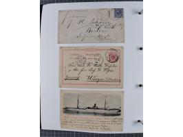 1887/1938, Sammlung “OST-ASIATISCHE HAUPTLINIE” und “OST-ASIATISCHE LINIE” mit ca. 120 Briefen, Karten und GSK, dabei frühe P