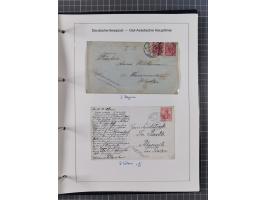 1887/1938, Sammlung “OST-ASIATISCHE HAUPTLINIE” und “OST-ASIATISCHE LINIE” mit ca. 120 Briefen, Karten und GSK, dabei frühe P