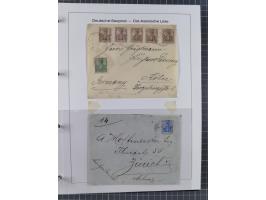 1887/1938, Sammlung “OST-ASIATISCHE HAUPTLINIE” und “OST-ASIATISCHE LINIE” mit ca. 120 Briefen, Karten und GSK, dabei frühe P
