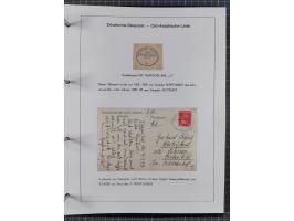 1887/1938, Sammlung “OST-ASIATISCHE HAUPTLINIE” und “OST-ASIATISCHE LINIE” mit ca. 120 Briefen, Karten und GSK, dabei frühe P