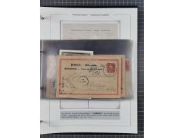 1887/1912, kleine Sammlung “DSP AUSTRALISCHE HAUPTLINIE” mit 35 Briefen, Karten und GSK, dabei frühe Post mit Aufgabe-Vermerk