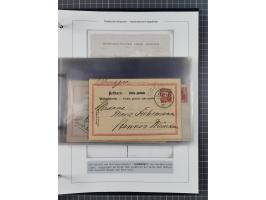 1887/1912, kleine Sammlung “DSP AUSTRALISCHE HAUPTLINIE” mit 35 Briefen, Karten und GSK, dabei frühe Post mit Aufgabe-Vermerk