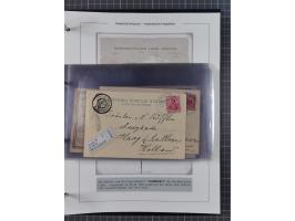 1887/1912, kleine Sammlung “DSP AUSTRALISCHE HAUPTLINIE” mit 35 Briefen, Karten und GSK, dabei frühe Post mit Aufgabe-Vermerk