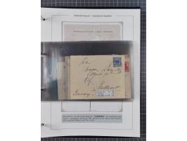 1887/1912, kleine Sammlung “DSP AUSTRALISCHE HAUPTLINIE” mit 35 Briefen, Karten und GSK, dabei frühe Post mit Aufgabe-Vermerk