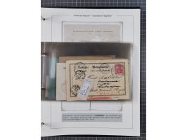 1887/1912, kleine Sammlung “DSP AUSTRALISCHE HAUPTLINIE” mit 35 Briefen, Karten und GSK, dabei frühe Post mit Aufgabe-Vermerk