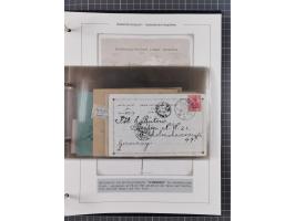 1887/1912, kleine Sammlung “DSP AUSTRALISCHE HAUPTLINIE” mit 35 Briefen, Karten und GSK, dabei frühe Post mit Aufgabe-Vermerk