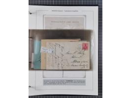 1887/1912, kleine Sammlung “DSP AUSTRALISCHE HAUPTLINIE” mit 35 Briefen, Karten und GSK, dabei frühe Post mit Aufgabe-Vermerk