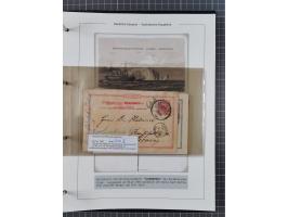 1887/1912, kleine Sammlung “DSP AUSTRALISCHE HAUPTLINIE” mit 35 Briefen, Karten und GSK, dabei frühe Post mit Aufgabe-Vermerk