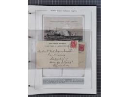 1887/1912, kleine Sammlung “DSP AUSTRALISCHE HAUPTLINIE” mit 35 Briefen, Karten und GSK, dabei frühe Post mit Aufgabe-Vermerk