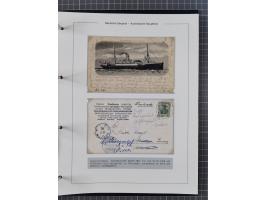 1887/1912, kleine Sammlung “DSP AUSTRALISCHE HAUPTLINIE” mit 35 Briefen, Karten und GSK, dabei frühe Post mit Aufgabe-Vermerk