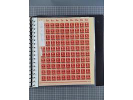 1920, postfrische/ungebrauchte Partie Bogen und Bogenteile, wie üblich gefaltet, jedoch auch einige mit stärkeren Antrennunge