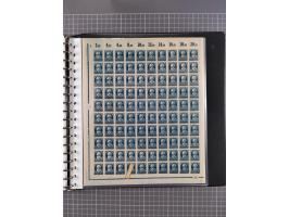 1920, postfrische/ungebrauchte Partie Bogen und Bogenteile, wie üblich gefaltet, jedoch auch einige mit stärkeren Antrennunge