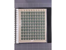 1920, postfrische/ungebrauchte Partie Bogen und Bogenteile, wie üblich gefaltet, jedoch auch einige mit stärkeren Antrennunge