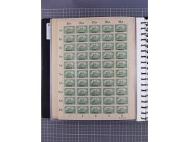 1920, postfrische/ungebrauchte Partie Bogen und Bogenteile, wie üblich gefaltet, jedoch auch einige mit stärkeren Antrennunge