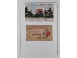 1895-1910, Small collection on two album leaves, including 3 r. 1895 unused, five Specimen overprinted stamps, India stamps w