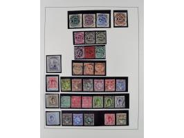 1895-1910, Small collection on two album leaves, including 3 r. 1895 unused, five Specimen overprinted stamps, India stamps w