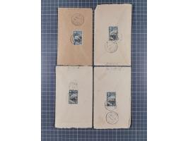 1904/55, 25 covers including 1909 Jaffna to Madras with violet CASH PAID K.M.PR., Railway Post Office 1904, Devakottai Reply 