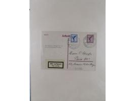 1912/61, Heimatsammlung Saarland mit Flugpost 1912, Erstflu Saarbrücken-Paris 1928, Firmenlochung, Feldpost, Einladungskarte 