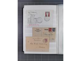 1900/50, Grosses Albummit Briefen/Karten/Dokumenten ab Bayern, dabei Arbeitsbuch 1934-46, Gewerkschaftsausweis, dazu 36 K.u.K