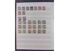 1890/97, valuable used collection, starting with a nice section of forerunners with Sage 1 Fr. block of six (few faults), Sag