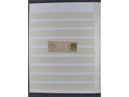 1890/97, valuable used collection, starting with a nice section of forerunners with Sage 1 Fr. block of six (few faults), Sag