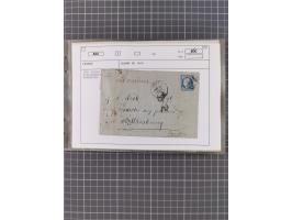 1870/84 (ca.), umfangreicher Bestand mit 64 Briefen, viele interessante Verwendungen, Schwerpunkt Postgeschichte 1870/71, dab