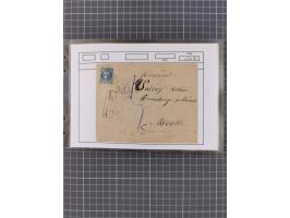 1870/84 (ca.), umfangreicher Bestand mit 64 Briefen, viele interessante Verwendungen, Schwerpunkt Postgeschichte 1870/71, dab