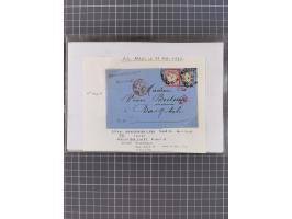 1870/84 (ca.), umfangreicher Bestand mit 64 Briefen, viele interessante Verwendungen, Schwerpunkt Postgeschichte 1870/71, dab