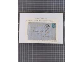 1870/84 (ca.), umfangreicher Bestand mit 64 Briefen, viele interessante Verwendungen, Schwerpunkt Postgeschichte 1870/71, dab