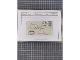 1870/84 (ca.), umfangreicher Bestand mit 64 Briefen, viele interessante Verwendungen, Schwerpunkt Postgeschichte 1870/71, dab