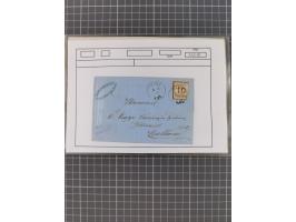 1870/84 (ca.), umfangreicher Bestand mit 64 Briefen, viele interessante Verwendungen, Schwerpunkt Postgeschichte 1870/71, dab