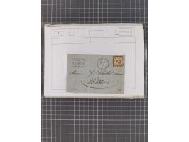 1870/84 (ca.), umfangreicher Bestand mit 64 Briefen, viele interessante Verwendungen, Schwerpunkt Postgeschichte 1870/71, dab