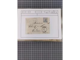 1870/84 (ca.), umfangreicher Bestand mit 64 Briefen, viele interessante Verwendungen, Schwerpunkt Postgeschichte 1870/71, dab