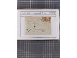 1870/84 (ca.), umfangreicher Bestand mit 64 Briefen, viele interessante Verwendungen, Schwerpunkt Postgeschichte 1870/71, dab