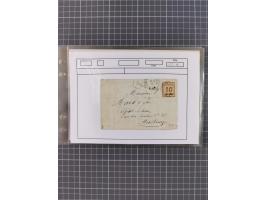 1870/72, interessanter Bestand mit über 70 Briefen, viele attraktive Verwendungen mit besseren Einzel- und Mehrfachfrankature