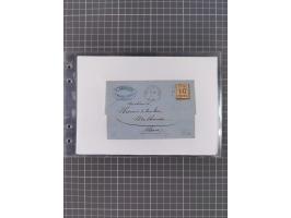 1870/72, interessanter Bestand mit über 70 Briefen, viele attraktive Verwendungen mit besseren Einzel- und Mehrfachfrankature