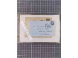 1870/72, interessanter Bestand mit über 70 Briefen, viele attraktive Verwendungen mit besseren Einzel- und Mehrfachfrankature