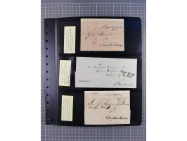 1830/67, kleine Sammlung mit Vorphila- und unfrankierten Briefen, Marken, frankierten Briefen, Ganzsachen, Postscheinen, etc.