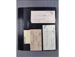 1830/67, kleine Sammlung mit Vorphila- und unfrankierten Briefen, Marken, frankierten Briefen, Ganzsachen, Postscheinen, etc.