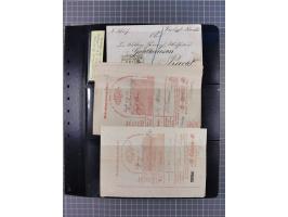 1830/67, kleine Sammlung mit Vorphila- und unfrankierten Briefen, Marken, frankierten Briefen, Ganzsachen, Postscheinen, etc.