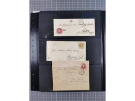 1830/67, kleine Sammlung mit Vorphila- und unfrankierten Briefen, Marken, frankierten Briefen, Ganzsachen, Postscheinen, etc.