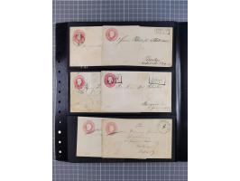 1830/67, kleine Sammlung mit Vorphila- und unfrankierten Briefen, Marken, frankierten Briefen, Ganzsachen, Postscheinen, etc.