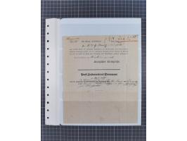 1830/67, kleine Sammlung mit Vorphila- und unfrankierten Briefen, Marken, frankierten Briefen, Ganzsachen, Postscheinen, etc.