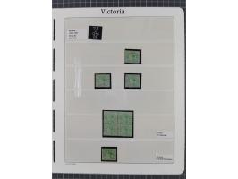 1899/1901, Collection unused&nbsp;, wmk. Crown over NSW, with ½ d. blue-green including block of four, 1 d. rosine including 