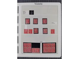 1899/1901, Collection unused&nbsp;, wmk. Crown over NSW, with ½ d. blue-green including block of four, 1 d. rosine including 